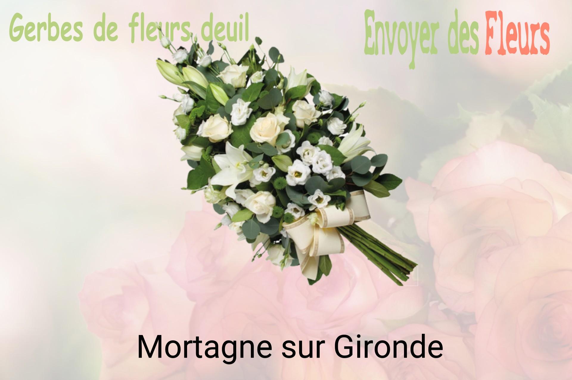 Gerbe de fleurs de deuil livrée à Mortagne-sur-Gironde